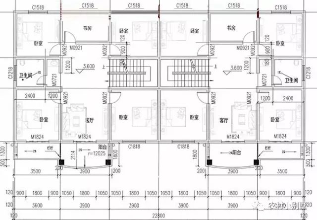 23x10米經(jīng)典二層農(nóng)村兄弟雙拼別墅設(shè)計圖，外觀漂亮
