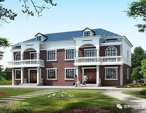 23x10米經(jīng)典二層農(nóng)村兄弟雙拼別墅設(shè)計圖，外觀漂亮