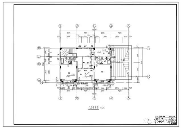 16.5米面寬8.5米進(jìn)深二層豪華歐式別墅設(shè)計(jì)圖，全套施工圖