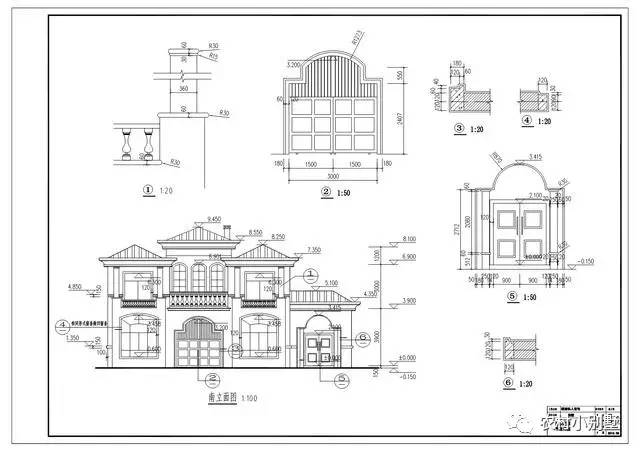 16.5米面寬8.5米進(jìn)深二層豪華歐式別墅設(shè)計(jì)圖，全套施工圖