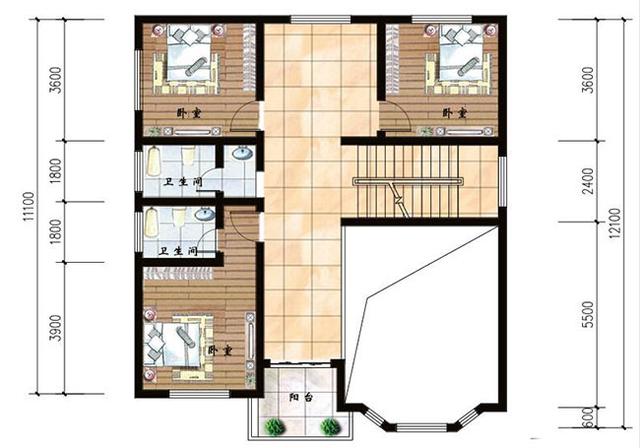 3款二層復(fù)式小別墅設(shè)計(jì)圖，挑空客廳設(shè)計(jì)，外觀漂亮內(nèi)部實(shí)用