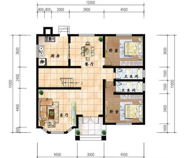 3款二層復(fù)式小別墅設(shè)計(jì)圖，挑空客廳設(shè)計(jì)，外觀漂亮內(nèi)部實(shí)用