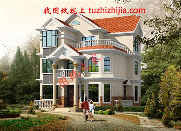 5套現(xiàn)代三層民房設(shè)計(jì)圖，附實(shí)拍效果圖