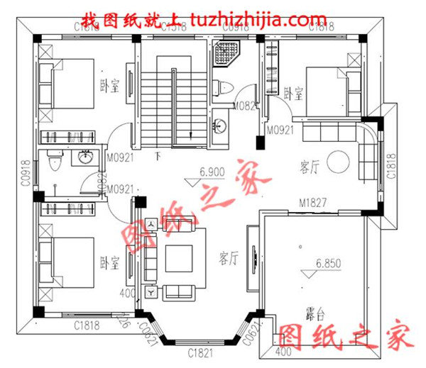 5套現(xiàn)代三層民房設(shè)計(jì)圖，附實(shí)拍效果圖
