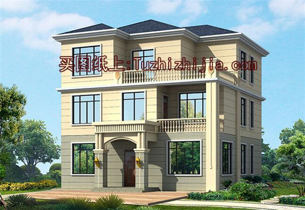 5套現(xiàn)代三層民房設(shè)計(jì)圖，附實(shí)拍效果圖