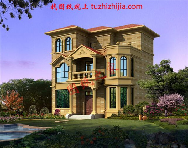 5套現(xiàn)代三層民房設(shè)計(jì)圖，附實(shí)拍效果圖