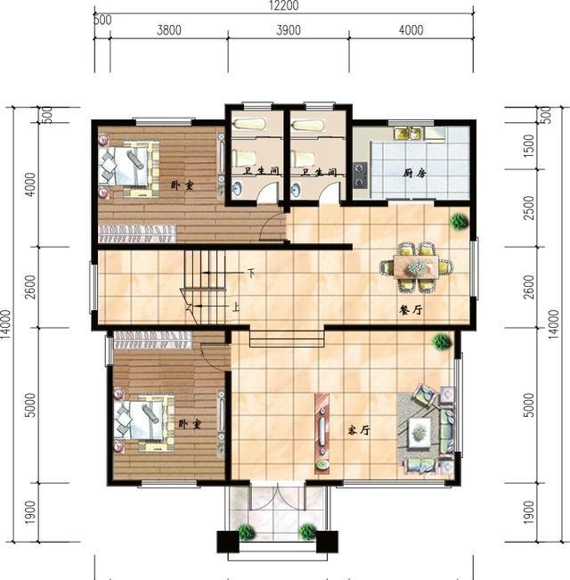 三層簡歐式別墅設(shè)計(jì)圖，帶大露臺，大氣時尚，主體造價40萬左右。