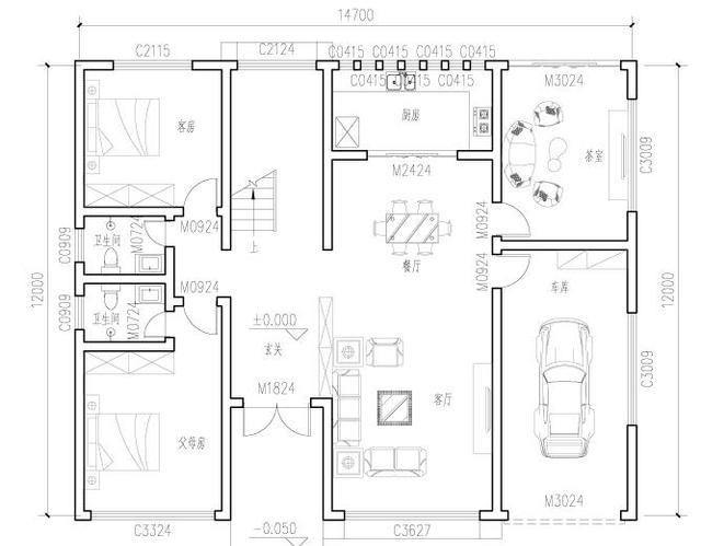 現(xiàn)代風格二層別墅設計圖，帶超大落地窗和二樓露臺，經(jīng)濟實用。