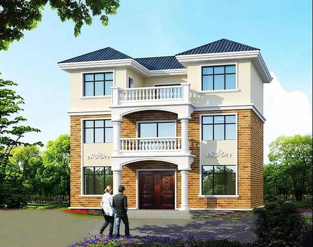 三層農(nóng)村小戶型自建房，占地82平方米，外觀簡單、通透，大氣，實(shí)用。