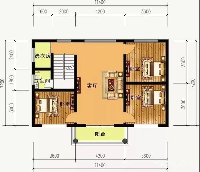 三層農(nóng)村小戶型自建房，占地82平方米，外觀簡單、通透，大氣，實(shí)用。