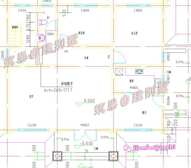 三層田園風(fēng)別墅設(shè)計圖，12.5x12米，外觀古香古色又富有現(xiàn)代氣息，造價25萬。