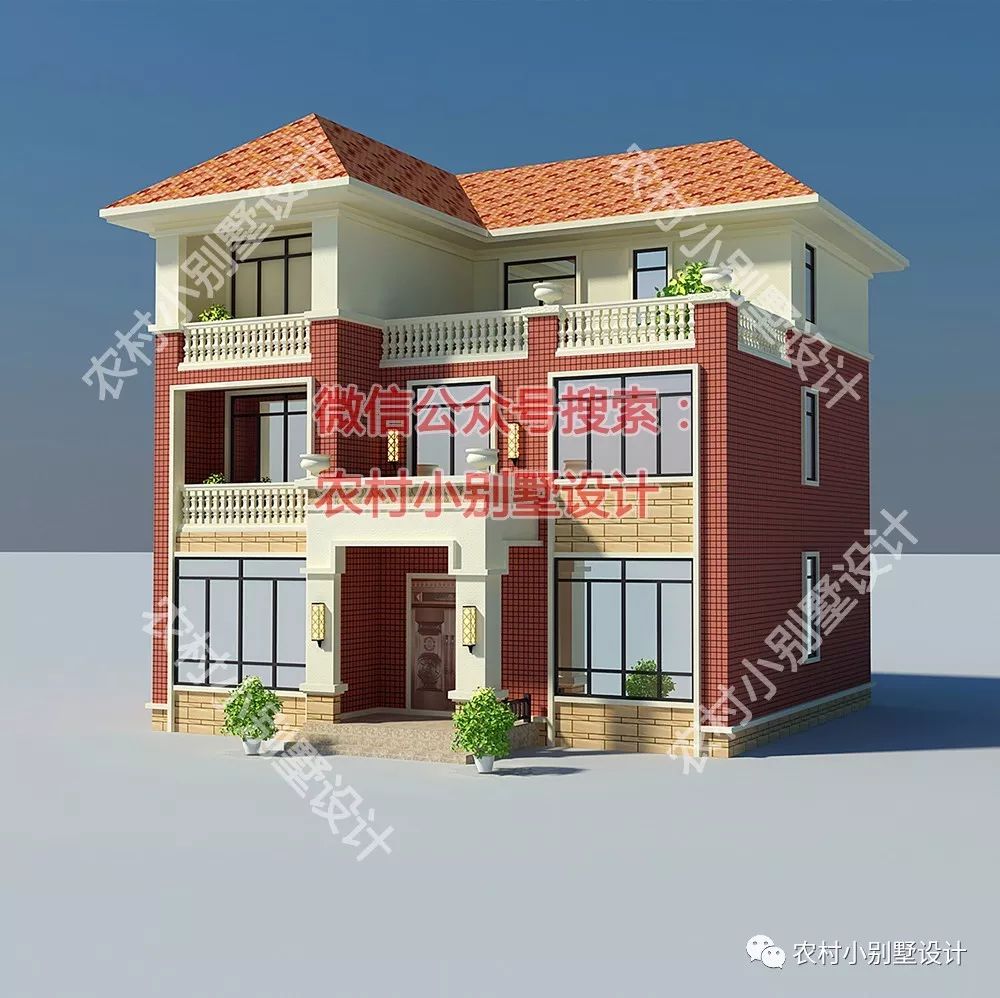 12×11米精品三層農(nóng)村別墅圖，經(jīng)典之作