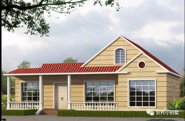 16X10米一層田園風(fēng)格帶閣樓農(nóng)村別墅圖，造價：12萬左右