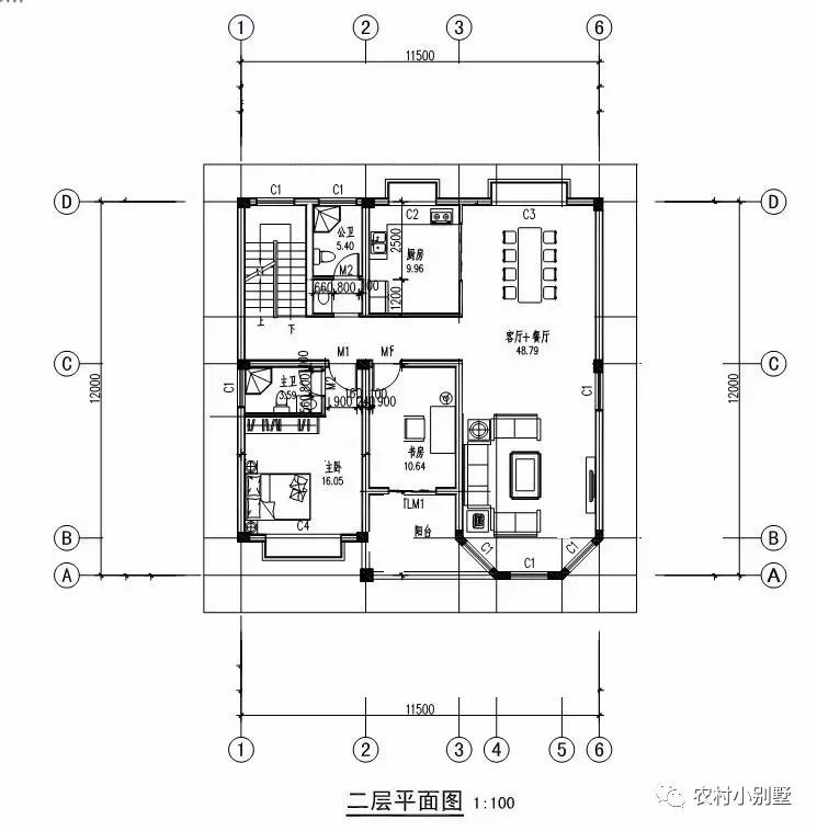 11x12米三層農(nóng)村小樓設(shè)計圖，造價25-30萬，帶露臺和車庫