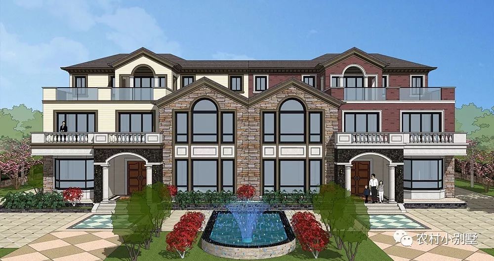 28x11米兄弟三層雙拼別墅圖，農(nóng)村自建非常洋氣！