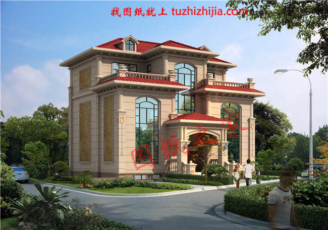 帶地下室三層豪華大氣新農(nóng)村房屋設(shè)計(jì)圖，占地150平米左右