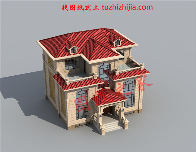 帶地下室三層豪華大氣新農(nóng)村房屋設(shè)計(jì)圖，占地150平米左右