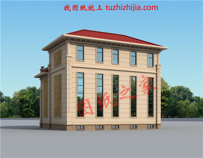 帶地下室三層豪華大氣新農(nóng)村房屋設(shè)計(jì)圖，占地150平米左右