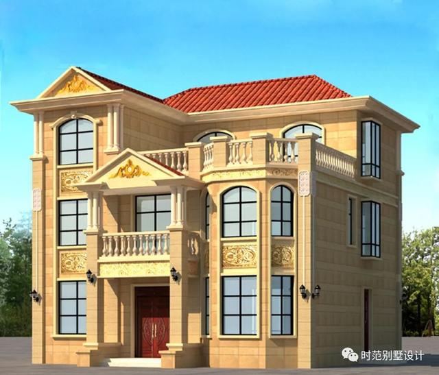 三層歐式別墅設計圖，帶書房+大露臺，豪華大氣，農(nóng)村建房的不二之選。