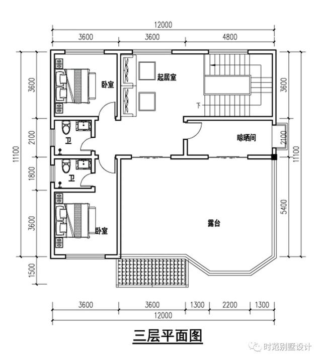 三層歐式別墅設計圖，帶書房+大露臺，豪華大氣，農(nóng)村建房的不二之選。