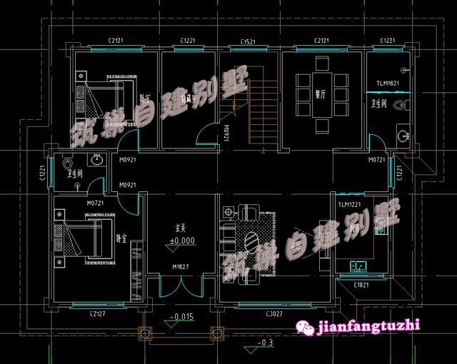 三層歐式別墅設(shè)計圖，占地150平米，帶露臺坡屋頂，適合現(xiàn)代新農(nóng)村建房。