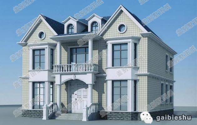 占地160平方米的三層農(nóng)村自建房，造價45萬以內(nèi)，時尚大氣，富有特色。