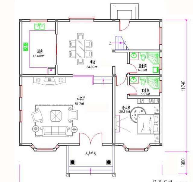 占地160平方米的三層農(nóng)村自建房，造價45萬以內(nèi)，時尚大氣，富有特色。