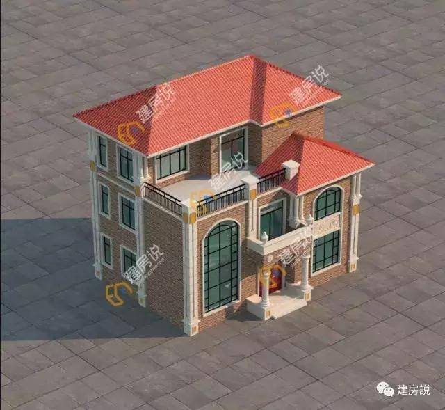 帶露臺的兩款三層別墅設(shè)計(jì)圖，簡單漂亮又劃算，造價(jià)都是30萬左右。