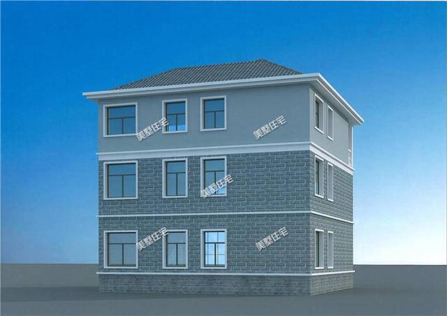 三層農(nóng)村別墅設(shè)計(jì)圖，帶車庫+露臺(tái)，時(shí)尚又好看，面積小，布局好！