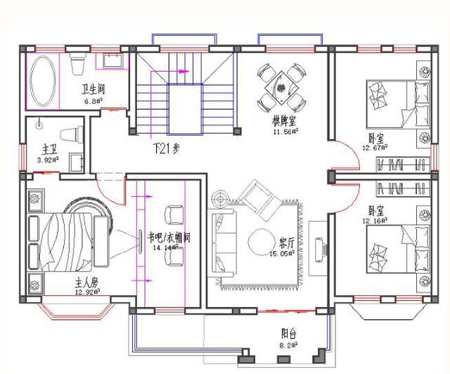 二層新農村別墅設計圖，地中海風格，古樸美觀，造價20萬。
