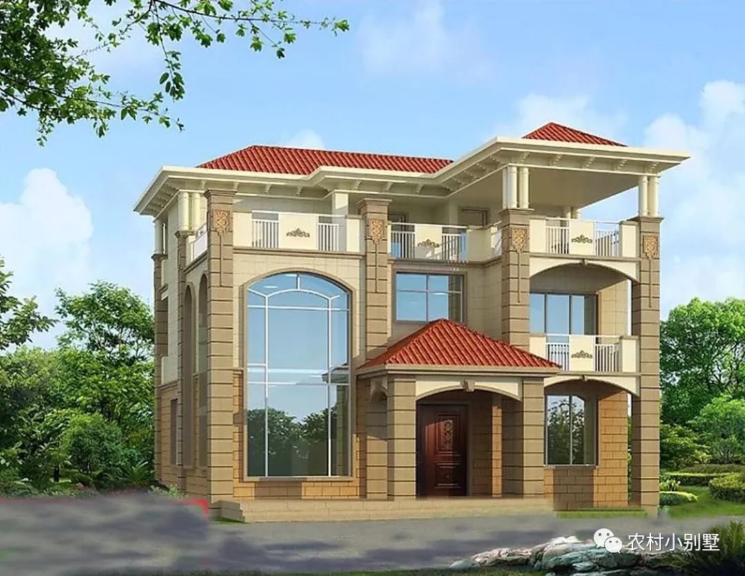 12款農(nóng)村蓋房三層小樓房設(shè)計圖，全村搶著建