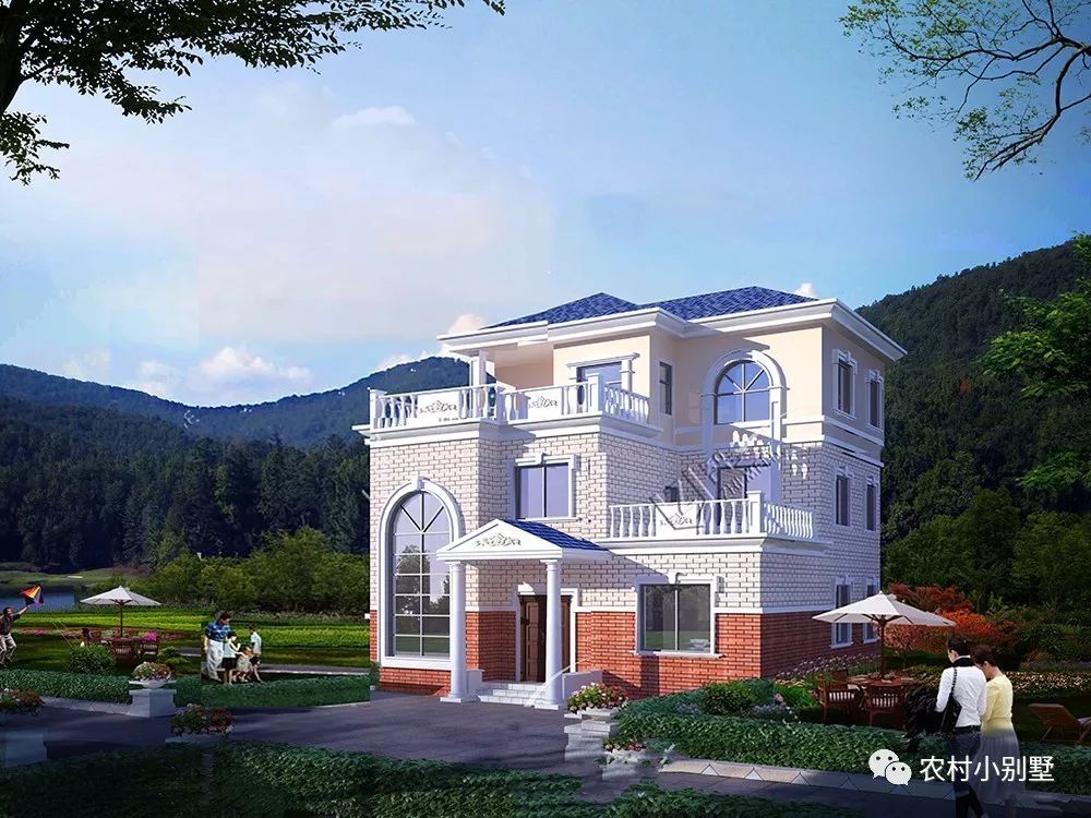 12款農(nóng)村蓋房三層小樓房設(shè)計圖，全村搶著建