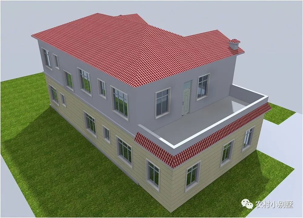 18.8x10米兩層農(nóng)村住宅圖，挑空客廳配獨(dú)立車庫