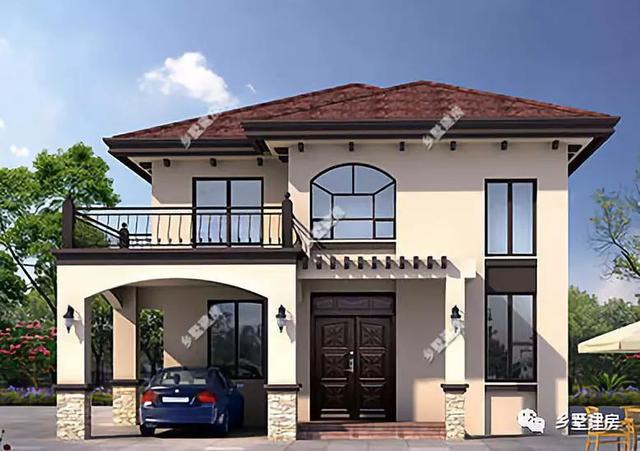 兩棟都露臺+車庫的農(nóng)村別墅設(shè)計圖，僅僅需要20萬哦，你心動了嗎？