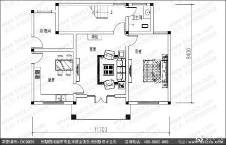 三層新農(nóng)村別墅設(shè)計圖，占地106.89平方米，特別大氣。