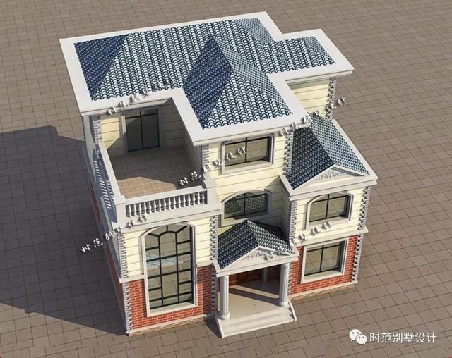 歐式三層別墅設(shè)計圖，外觀造型簡潔大方，追求返璞歸真，向往田園生活。