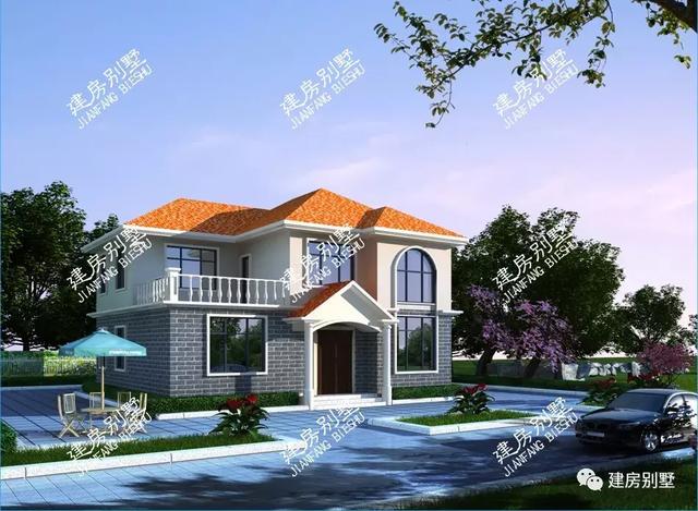 兩棟很實(shí)用的農(nóng)村二層別墅設(shè)計(jì)圖，第一棟不僅戶型通透且?guī)D(zhuǎn)樓梯設(shè)計(jì)。