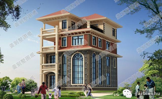 新農(nóng)村四層自建房，戶型設計極其豪華，帶挑空客廳+旋轉樓梯，主體造價100萬左右。