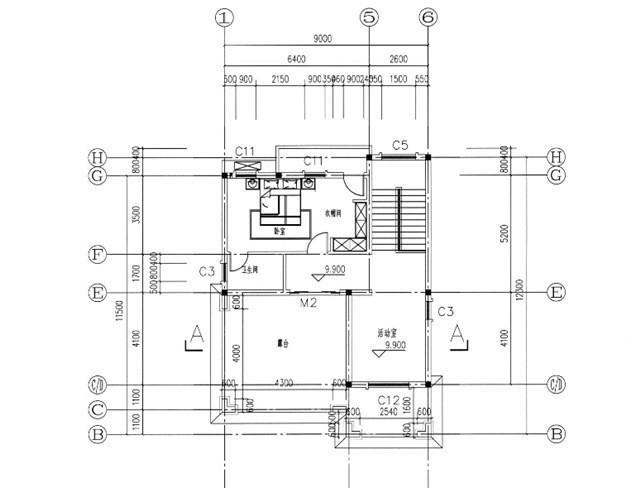 農(nóng)村四層別墅設(shè)計(jì)圖，占地面積105平方米，帶露臺(tái)，主體造價(jià)40萬。