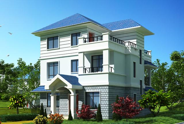 三層農(nóng)村別墅設(shè)計(jì)圖，占地才10.8米*11.7米，老人和年輕人都喜歡。