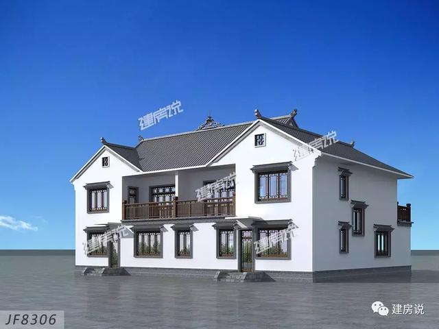 19X16米二層中式別墅設計圖，自帶中井和露臺花園，你想要的樣子它都有！