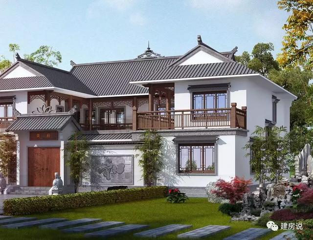 19X16米二層中式別墅設計圖，自帶中井和露臺花園，你想要的樣子它都有！