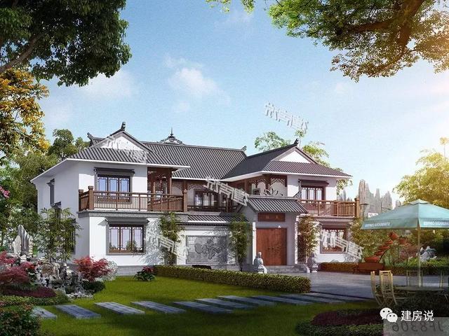 19X16米二層中式別墅設計圖，自帶中井和露臺花園，你想要的樣子它都有！