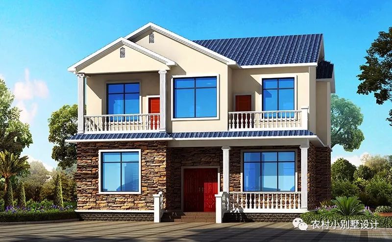 12X10.5米簡約田園雙層別墅設(shè)計方案，70、80、90后都喜歡