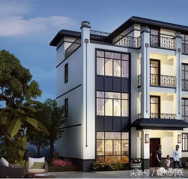 新中式別墅設計圖，建筑面積500平，配色經典大方，表現出東方文化的內斂氣質