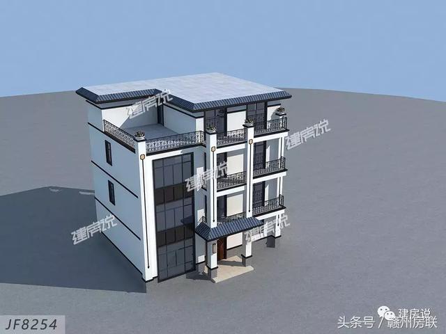 新中式別墅設計圖，建筑面積500平，配色經典大方，表現出東方文化的內斂氣質