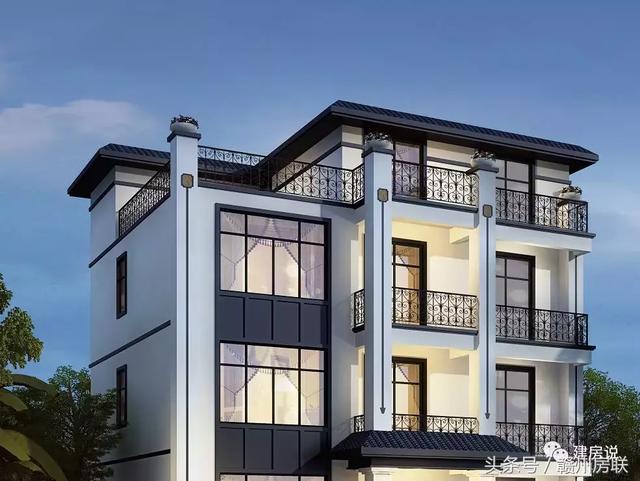 新中式別墅設計圖，建筑面積500平，配色經典大方，表現出東方文化的內斂氣質