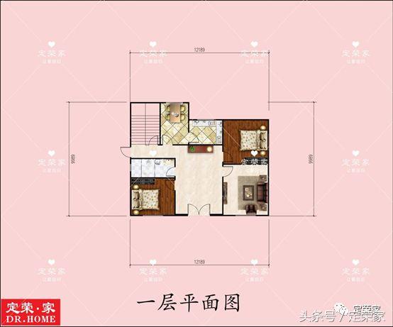 獨(dú)棟二層別墅設(shè)計施工圖，面積223.98㎡，外觀清新，內(nèi)部布局合理