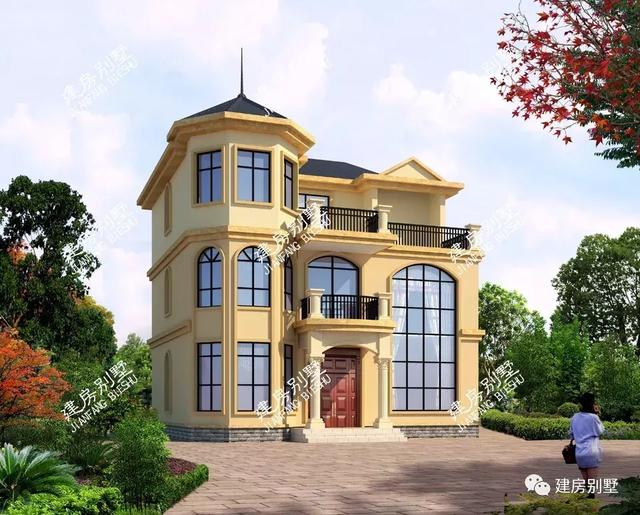 三棟的農(nóng)村別墅設計圖，造價有高有低，針對不同經(jīng)濟狀況的家庭選擇建造