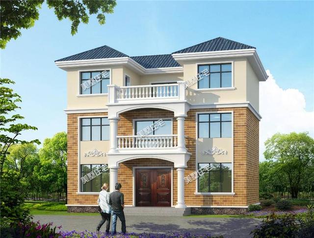 三層簡歐別墅設計圖，9室4廳加露臺，占地86.6平，簡直是小宅基地的福利